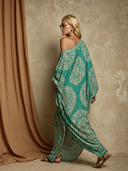 Women's Resort Print Off-Shoulder Loose Print Long Sleeve Maxi Dress ZMZ2983E8XT