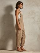 Women's Casual Cotton Halter-Neck Jumpsuit ZMZ0238F7XT
