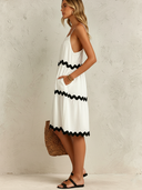 Women's Vacation Color-Block Spaghetti Strap Mini Dress ZMZ0246F5XT