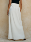 Women's Fashion Casual Cotton-Linen Button-Front Slit Skirt ZMZ0356F7ZYY