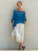 Women's Fashion Casual Elastic Waist And Cuffed Ankles Satin Lantern Pants ZMZ0339F0ZYY