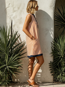Women's Classic Striped V-Neck Sleeveless Loose-Fit Mini Dress ZMZ0353F9SWL