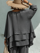 Women's Casual Cotton-Linen Long-Sleeve Crewneck T-Shirt ZMZ0404F9XT