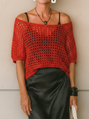 Women's Minimalist Premium Knit Crew-neck Short-sleeve T-shirt And Black Satin Camisole Dress Set ZMZ0346F6ZYY