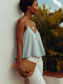 Women's Washed Denim Loose-fitting Tank Top ZMZ0807F5XT