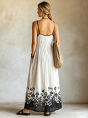 Women's Retro Casual Floral Print Sleeveless Maxi Dress ZMZ1004F7ZJY