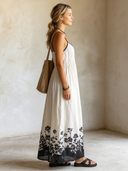 Women's Retro Casual Floral Print Sleeveless Maxi Dress ZMZ1004F7ZJY