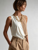 Women's Color-Block Sleeveless Crew-Neck Top ZMZ1049F9XT
