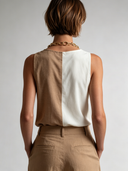 Women's Color-Block Sleeveless Crew-Neck Top ZMZ1049F9XT