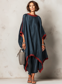 Women's Retro-Style Striped Batwing-Sleeve Top & Pants Set ZMZ1504F0ZJY