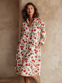 Women's Romantic Cherry-Print Long-Sleeve Collared Mini Dress ZMZ2258F5XT