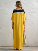 Women's Casual Cotton-Linen Color-Block Loose Maxi Dress ZMZ2326F2SWL