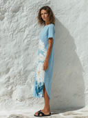Women's Casual Floral Print Short-Sleeve Midi Dress ZMZ0218G0XT