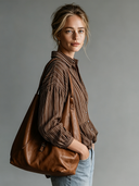 Women's Retro Casual Striped Print Long-Sleeve Shirt ZMZ0318G1ZJY