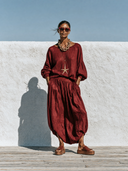 Women's Loose Skirt And Long-Sleeve T-Shirt Two-Piece Set ZMZ1392G5XT