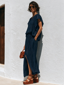 Women's Batwing Sleeve Pleated Maxi Dress ZMZ1309G0XT