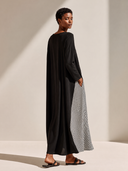 Women's Colorblock Striped Panel Long Sleeve Maxi Dress ZMZ0949G8XT