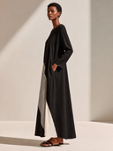 Women's Colorblock Striped Panel Long Sleeve Maxi Dress ZMZ0949G8XT
