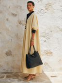 Women's Classic Color-Block Cotton-Linen Maxi Dress ZMZ1460G9SWL