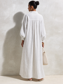 Women's Classic Striped Cotton Long-Sleeve Maxi Dress ZMZ1031G6SWL
