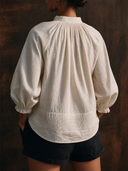 Women's Retro Casual Cotton Linen Wrinkled Long-Sleeved Shirt ZMZ1516G4ZJY