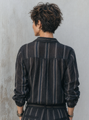 Women's Vintage-Style Casual Striped Long-Sleeve Shirt ZMZ1595G8ZJY