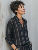 Women's Vintage-Style Casual Striped Long-Sleeve Shirt ZMZ1595G8ZJY