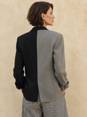 Women's Classic Two-Button Color-Block Blazer (with Light Shoulder Pads) ZMZ2154G6SWL