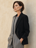 Women's Classic Two-Button Color-Block Blazer (with Light Shoulder Pads) ZMZ2154G6SWL