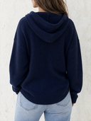 Women's Retro Casual Waffle Knit Loose Hooded Long-Sleeve Sweatshirt ZMZ1561G3ZJY