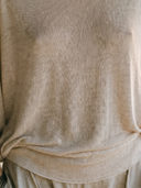 Women Faux Cashmere Knit Blouse Boat Neck Batwing Half Sleeve Loose Lightweight Neutral Casual Knit Top ZMZ2262G0YZH