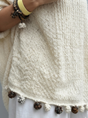 Women's French-style Elegant Openwork Hem And Tassels Long-sleeve Crew-neck Sweater ZMZ2178G1ZYY