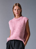 Women's Retro Casual Crew Neck Pullover Vest ZMZ2399G1ZJY