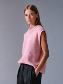 Women's Retro Casual Crew Neck Pullover Vest ZMZ2399G1ZJY