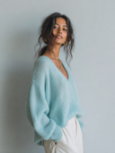 Women's Retro Casual Knitted V-Neck Long-Sleeve Sweater ZMZ2779G9ZJY