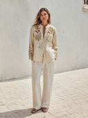 Women's Retro Casual Embroidered Cotton Linen Shirt Jacket ZMZ2735G7ZJY