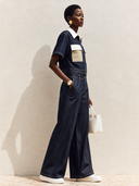 Women's Stylish Tencel Denim Zip-Front Top And Straight-Leg Pants Two-Piece Set ZMZ2752G4SWL