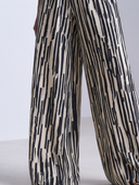 Women's French-style Elegant Printed Cotton-linen Long-sleeve Shirt And Wide-leg Trousers Set ZMZ2715G8ZYY