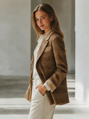 Women's Retro Casual Plaid Blazer ZMZ2861G1ZJY