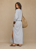 Women's Long-Sleeve Pleated Casual Loose Sweatshirt Maxi Dress ZMZ2716G5XT