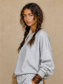 Women's Long-Sleeve Pleated Casual Loose Sweatshirt Maxi Dress ZMZ2716G5XT