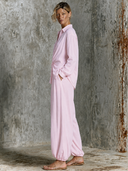 Women's Cotton-Linen Front-Knot Top And Harem Pants Set ZMZ2774G6XT