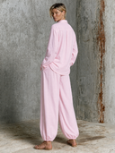 Women's Cotton-Linen Front-Knot Top And Harem Pants Set ZMZ2774G6XT