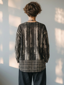 Women's American Retro Casual Cotton-Linen Printed V-Neck Long-Sleeve Loose Shirt ZMZ3008G9ZYY