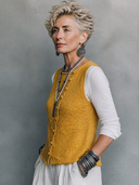 Women's Classic Vintage Casual Asymmetric Placket Crew-Neck Knit Vest ZMZ3068G4ZYY