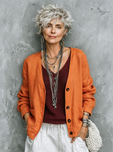 Women's Classic Casual Lightweight Cotton-Linen Single-Breasted Jacket ZMZ3141G5ZYY