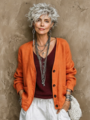 Women's Classic Casual Lightweight Cotton-Linen Single-Breasted Jacket ZMZ3141G5ZYY