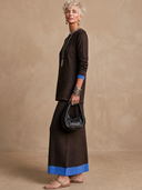 Women's Minimalist Casual Knit Crew-Neck Long-Sleeve T-Shirt And Elastic-Waist Skirt Set ZMZ2947G7ZYY