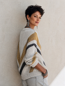 Women's Fashionable Color-Block Long-Sleeve Knit Cardigan ZMZ0350H2SWL