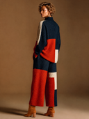 Women's Casual Color-Block Knit Sweater And Wide-Leg Pants Two-Piece Set ZMZ3036G2XT